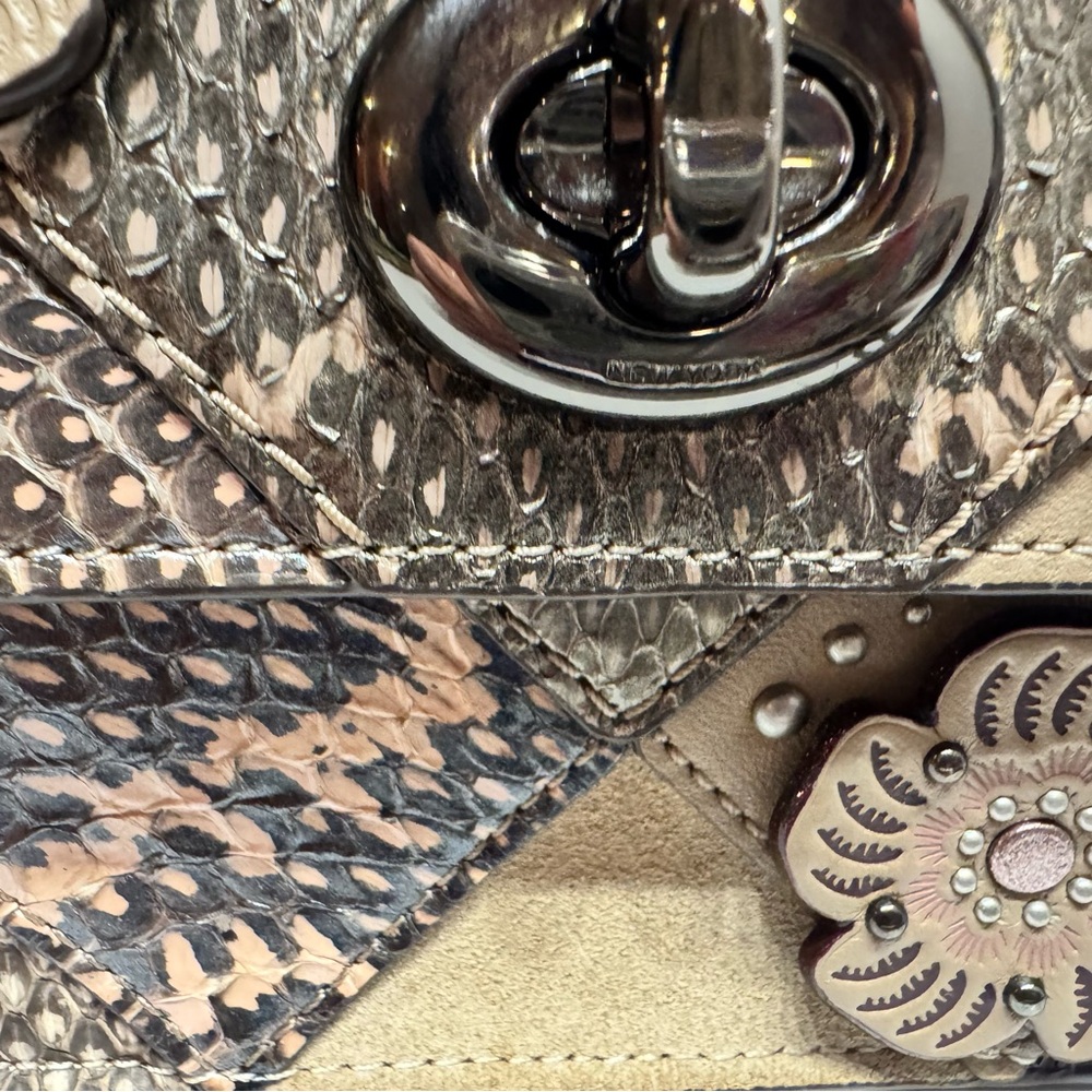 Coach Patchwork Bowery Crossbody Snakeskin 12071 in perfect preowned condition - Picture 14 of 16